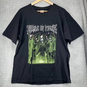 Vintage 2003 Cradle Of Filth Carpe Noctem Band Tee Black Unisex T-shirt sz Large